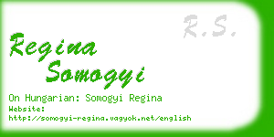 regina somogyi business card